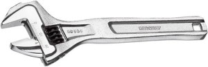 Klucz płaski jednostronny, nastawny,niklowany z dodatk. powierzchnią do pobijania 254mm GEDORE