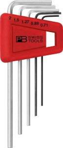 Zest.kluczy trzpien.kąt. w uchw.z tworz.sztuczn. 5-częściowy, 0,71-2mm PB Swiss Tools