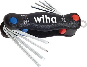 Zest.kluczy trzpień,kat. w skladanym uchwycie, Mini-PocketStar kombi 8-czesciowy SB Wiha