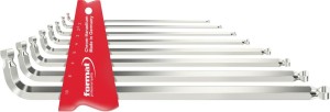 Zestaw kluczy trzpieniowych, kątowych, z podwójną kulistą główką 2 x 10 mm FORMAT