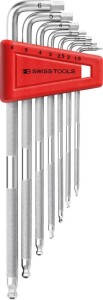 Zest.kluczy trzpien.kąt. w uchw.z tworz.sztuczn. 7-częśc. 1,5-6mm SAFETY końc.kulis.PB Swiss Tools