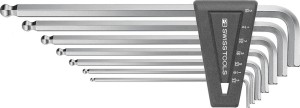 Zest.kluczy trzpien. w uchwycie z tworz.sztuczn. 7-cz.3/32-5/16” długi koń.kulistaPB Swiss Tools