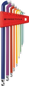 Zest.kluczy trzpien. uchwyt z tworz.sztucz. 9 cz.1,5-10mm 100stopn. Rainbow PB Swiss Tools