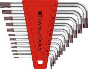 Zest.kluczy trzpien.kąt. w uchw.z tworz.sztuczn. 12-cz. T6-T45 PB Swiss Tools