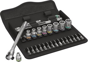 Zest.końcówek wymiennych klucza nasadowego 1/4" ZYKLOP push, 28-cz. Wera
