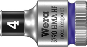 Konc.wymien.klucza nasad. 6-kat.z funkcja przytrz. długa 1/4" 4x mm Wera