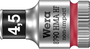 Konc.wymien.klucza nasad. 6-kat.z funkcja przytrz. długa 1/4" 4,5x mm Wera