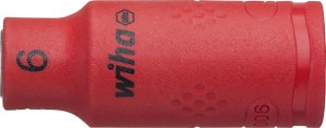 Końcówka wymienna klucza nasadowego 6-kątna 1/4" 6mm VDE Wiha