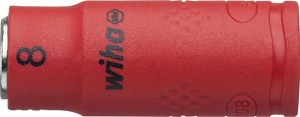 Końcówka wymienna klucza nasadowego 6-kątna 1/4" 8mm VDE Wiha