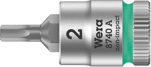 Nasadka wktętakowa 1/4"d.śrub z gniaz.6-kat. 2x28mm Wera