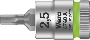 Nasadka wktętakowa 1/4"d.śrub z gniaz.6-kat. 2,5x28mm Wera