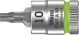 Nasadka wktętakowa z funkcja przytrzym. 1/4" do śrub z lbemTORX 10x28mm Wera