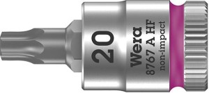 Nasadka wktętakowa z funkcja przytrzym. 1/4" do śrub z lbemTORX 20x28mm Wera