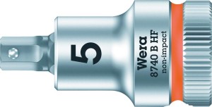 Wkrętakowa końcówka 5,0x 35mm do śrub z gniazdem 6-k. z funkcją przytrzym.Wera