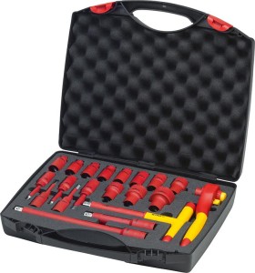 Zest.końcówek wymiennych klucza nasadowego 1/2” VDE 20-częś. w walizce Wiha