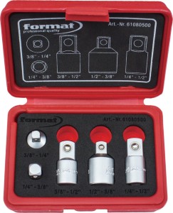 Zestaw adapterów zwiększających/ zmniejszających 1/4" - 1/2" 5-cz. FORMAT