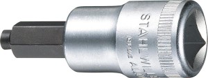 Nasadka wkrętakowa 1/2" do śrub z łbem z gniazdem 6-kąt. z czopem 6x60mm STAHLWILLE