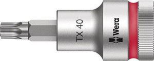 Nasadka wktętakowa 1/2"z funkcja przytrzym. do śrub z lbem z gniazdem TORX 40x60mm Wera