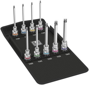 Zest.nasadek wkrętak. dlugich z funkcja przytrzymywania Torx 1/2" 9-czesciowy Wera