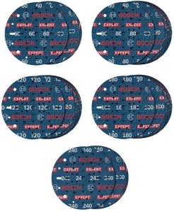 BOSCH Krążek ścierny EXPERT O780,150,5x60/15x80/15x120/15x180/5x240,55 PC