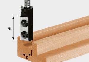 Festool Frez z płytkami wymiennymi do wpustów HW S8 D10/25 WP Z1