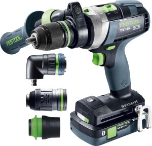 Festool Akumulatorowa wiertarko-wkrętarka udarowa QUADRIVE TPC 18/4 5,0/4,0 I-Set/XL