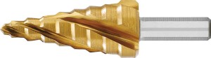 Wiertło stopn.HSS TiN z poczwór.rowkiem spiral. 4-20mm EXACT