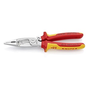 Szczypce do instalacji elektrycznych, chromow.VDE 200mm KNIPEX