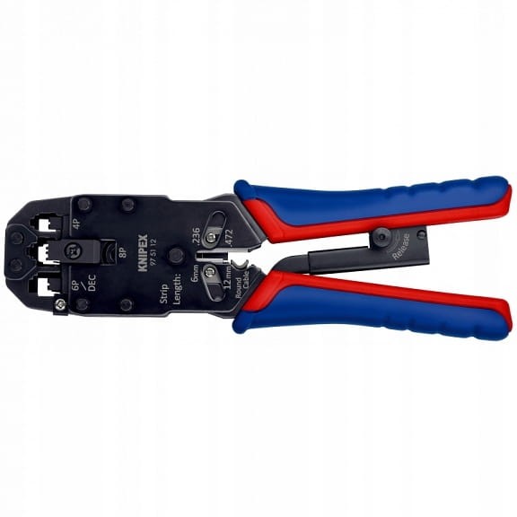 KNIPEX 97 51 12 Szczypce do zagniatania wtyków RJ 200 mm