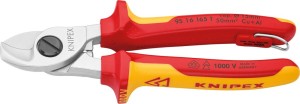 Nożyce do kabli VDE 165mm z uchwytem zabezp. Knipex