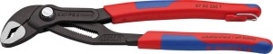 Szczypce nast.d.rur Cobra polerowane,z uchwytem do mocow i 2-komp.rękoj. 250mm KNIPEX