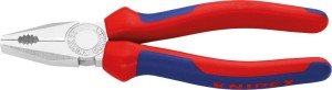 Szczypce uniwer, chromowane, z rękoj.wielokomponent. 200mm KNIPEX