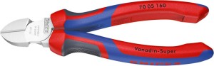 Szczypce tnące boczne, chromowane, rękoj.wielokompon. 180mm KNIPEX