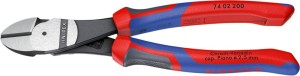 Szczypce tnące boczne o zwiększ.przeloz,poler. rękoj.wielokompon. 180mm KNIPEX