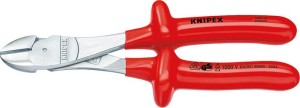 Szczypce tnące,boczne izolow.zanurzen. 250mm o zwiększ.przeloz.VDE, KNIPEX