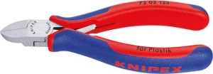 Szczypce tnące boczne do tworzywa sztucznego, z rękojeściami wielokomponentowymi 125mm KNIPEX