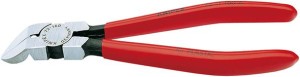 Szczypce tnące bocz.do tworzywa sztucznego, wygięte 45,160mm KNIPEX