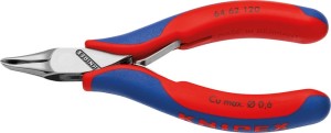 Szczypce tnące czołowe katowe dla elektroników,z miniostrz. 120mm KNIPEX