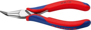 Szczypce płasko-okrągle dla elektroników, wygięte 145mm KNIPEX
