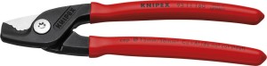 Nożyce do kabli z rękoj.z tworz.sztucz. 160mm, smukła główka KNIPEX