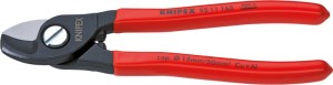 Nożyce do cięcia kabli z rękoj.z tworz.szt. 165mm, KNIPEX