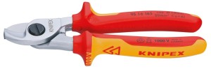 Nożyce do kabli VDE z rękojeściąmi wielokomp. 165mm KNIPEX