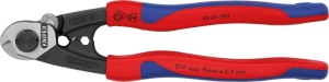 Nożyce do lin stalowych, polerowane, z rękojeściami 2-komponent. 190mm KNIPEX