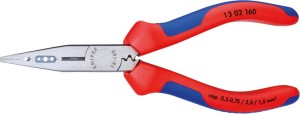 Szczypce do okablowania ,polerow. z rękojeściąmi 2-komponent. KNIPEX