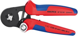 Szczypce do zagniatania tulejek kablowych 4-kat,0,08-16qmm KNIPEX