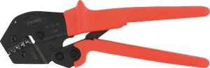 Szczypce dzwigniowe do zagniatania 0,1-2,5qmm,do zlaczy nieizolow. KNIPEX