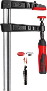 Ścisk śrubowy z żeliwa ciągliwego z rękojeścią 2-komponentową 400x175mm / 32x10mm BESSEY