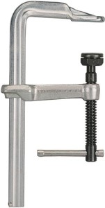 Ścisk śrubowy ślusarski, z litej stali 250x120mm FORMAT